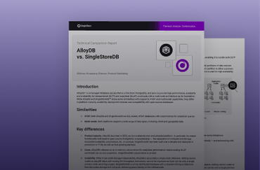 Comparison Report- AlloyDB versus SingleStoreDB